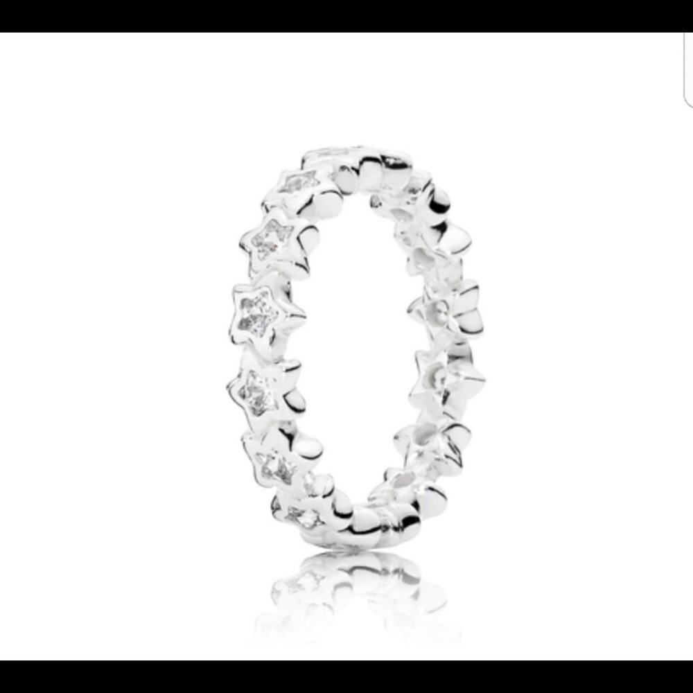 Pandora Star shine sterling silver ring